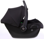 Детская коляска Peppy Monaco 3 в 1 с автокреслом Rise Black Black (черный), рама черная матовая