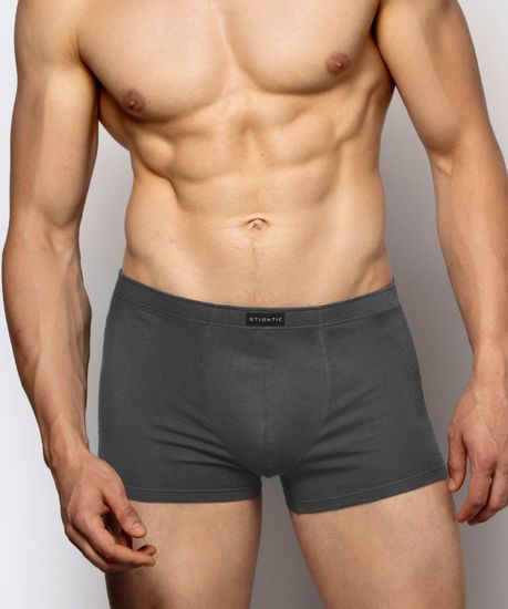 Трусы мужские боксеры (3 шт) Atlantic 3BMH-007 черные+серый меланж+графитовые