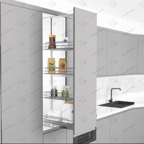 S-1133-С Шкаф-колонна в базу 400 мм, Starax, 5-ти ярусная, (330х510х1400-1700 мм)