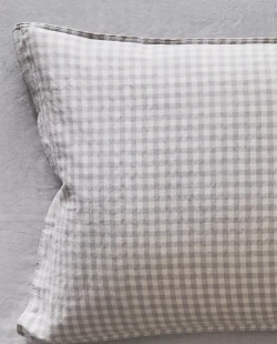 ZARA HOME ДЕТСКАЯ НАВОЛОЧКА В КЛЕТКУ, СЕРЫЙ