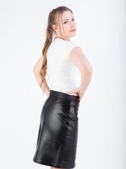 Юбка женская кожаная, юбка кожаная