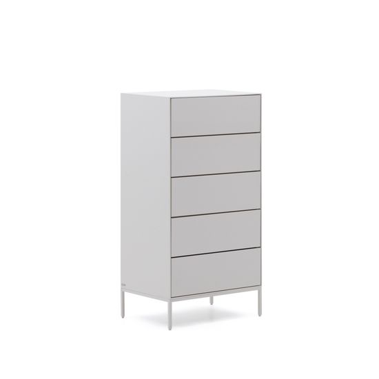 Vedrana Комод с 5 ящиками белый лак 60 x 114 см