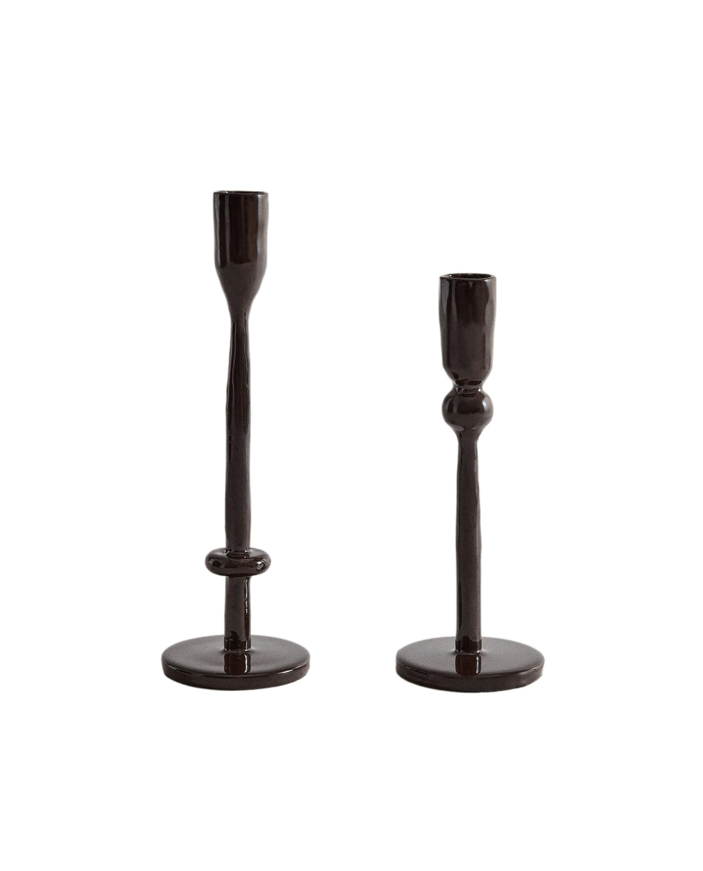 Zara Home Подсвечник из металла, цвет чёрный, 20 см