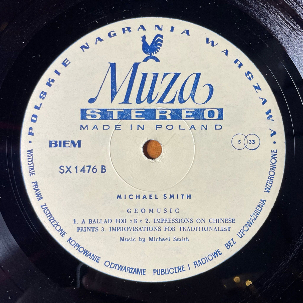 Винтажная виниловая пластинка Michael Smith Geomusic (Польша 1977)