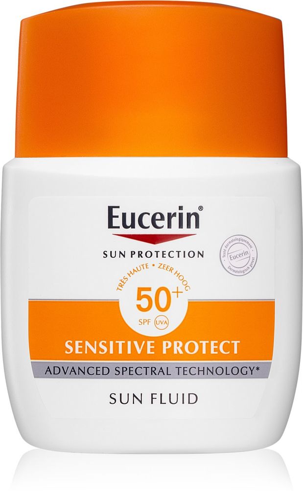 Eucerin защитная матирующая жидкость для лица SPF 50+ Sun Sensitive Protect