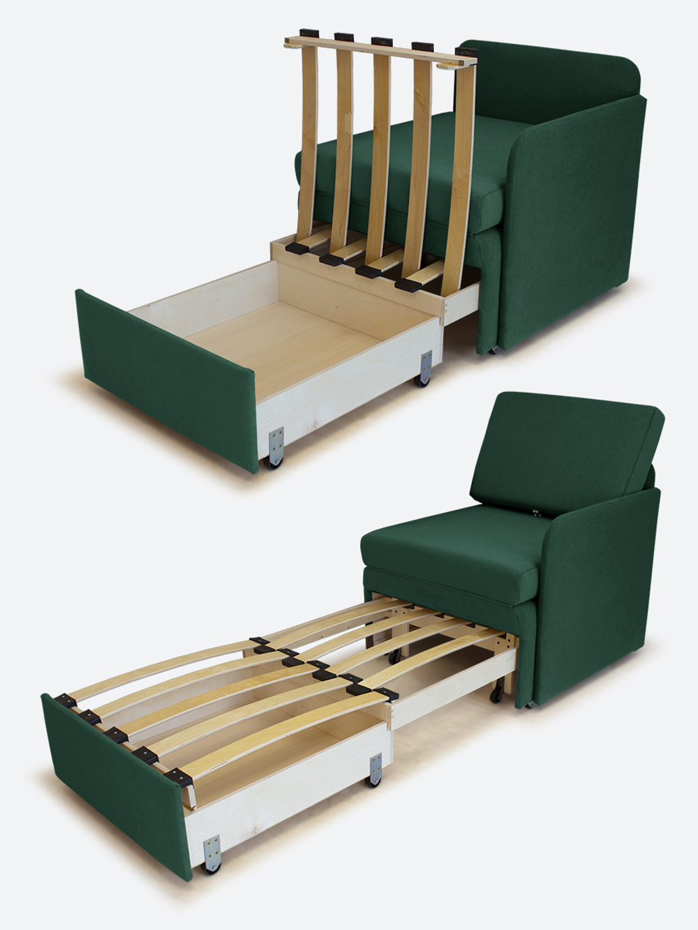 Кресло-кровать "Миник" с левым подлокотником, под левую руку