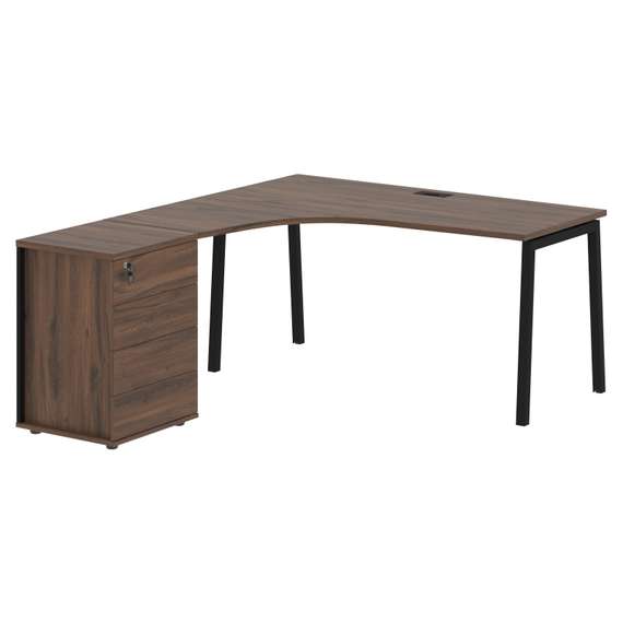 Стол эргономичный с тумбой ELCET 1518(L)  1560х1880х750 EDIS