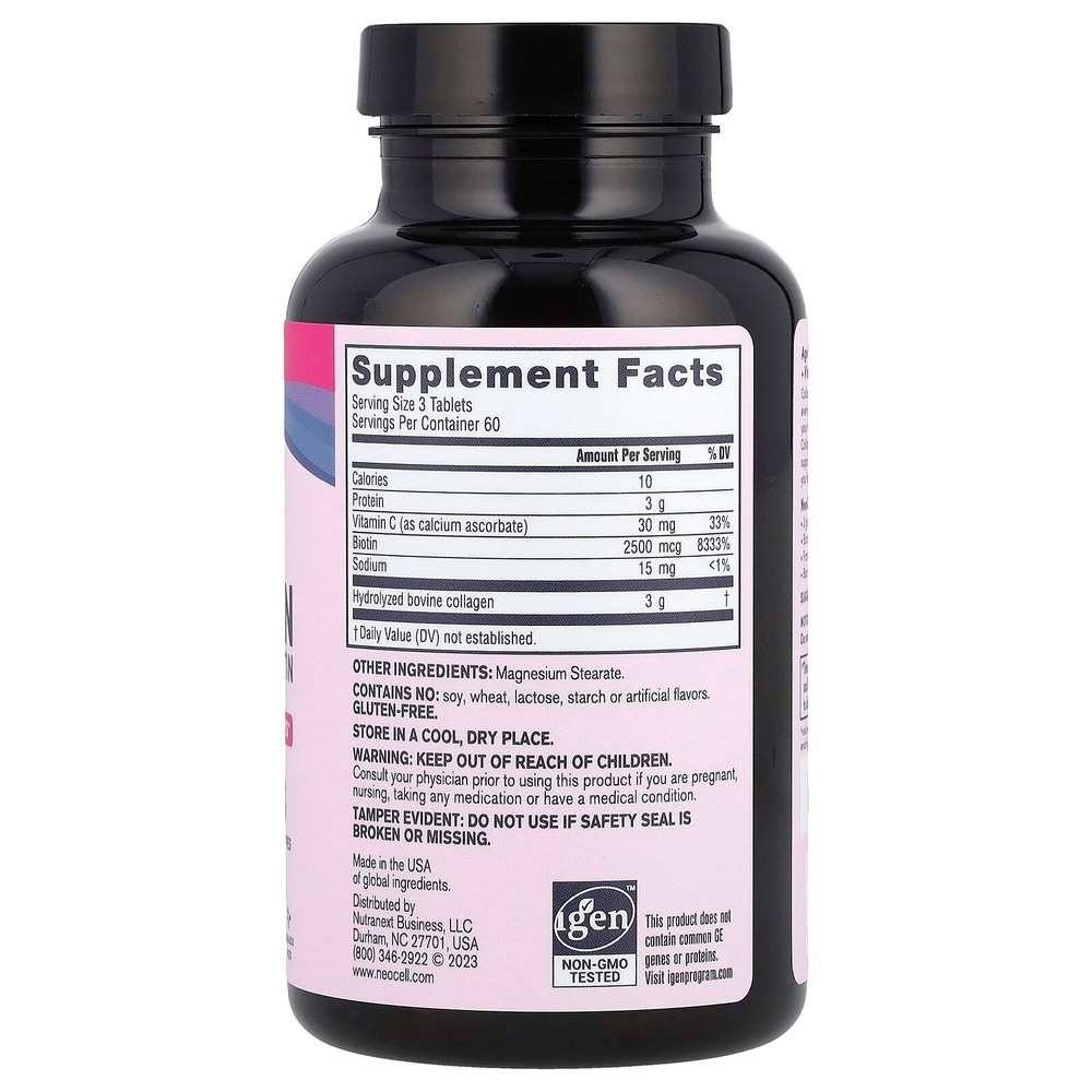 NeoCell, Super Collagen, коллаген с витамином C и биотином, 180 таблеток
