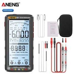 Мультиметр цифровой ANENG 681PRO, встроенный аккумулятор, черный