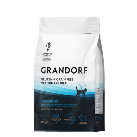 GRANDORF VETDIET Dermatosis Fish - ВЕТДИЕТА для кошек для кошек с заболеваниями кожи.