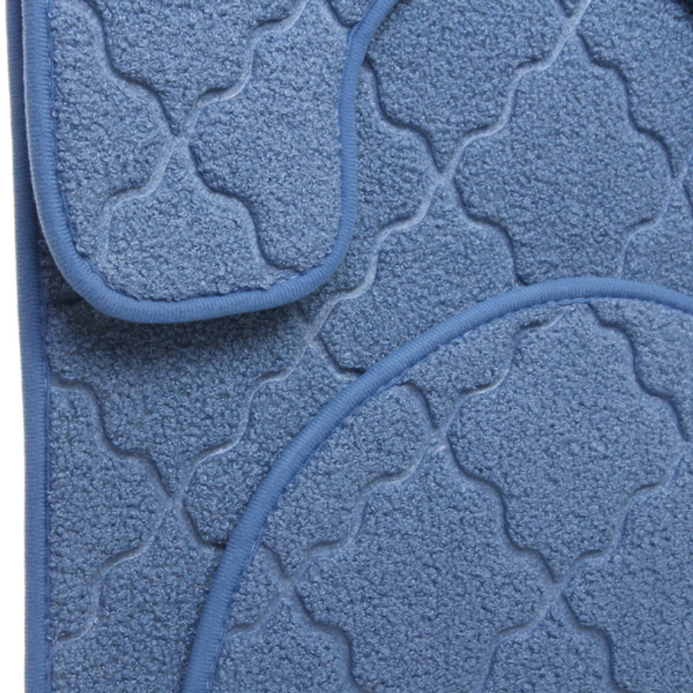 Набор для ванной и туалета 3 пр. «Tami» ( 2 коврика 50*80+50*40, 1 чехол на крышку унитаза)синий