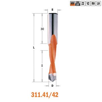 Сверло глухое 10x35x70 Z=2+2 S=10x30 LH XTREME CMT 311.100.42