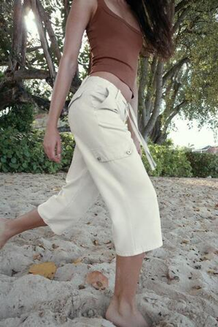 ZARA БРЮКИ КАПРИ КАРГО, КАМЕННО-СЕРЫЙ