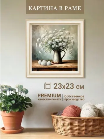 Картина на стену интерьерная на холсте 23*23 см