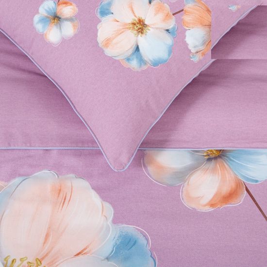 Двуспальный с европростынёй комплект постельного белья Анетта велюр (фуле)