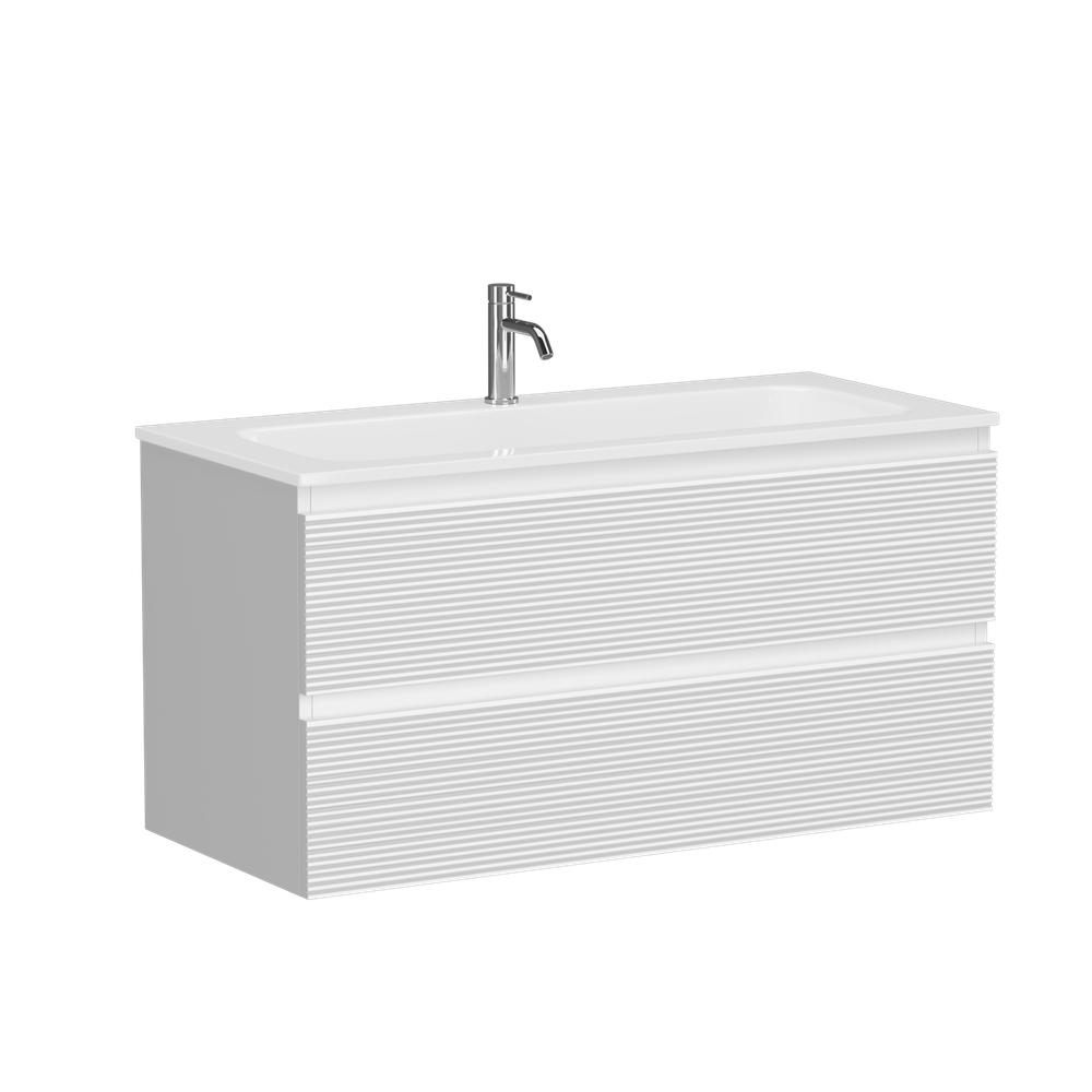 Тумба с раковиной Sancos Folk 100 см FL100W bianco