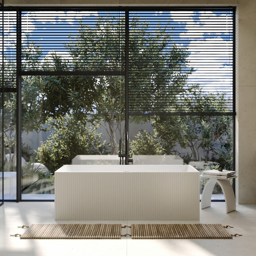 Ванна из искусственного камня ABBER Stein AS9602 белая матовая