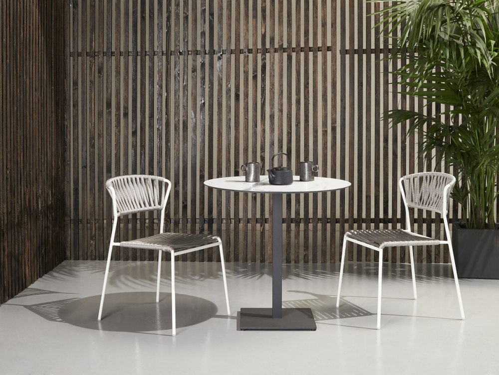 Стул плетеный Scab Design Lisa Filo, лен, серебристый