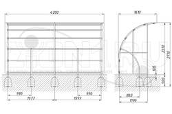 Навес для колясок 4000х1500х2200