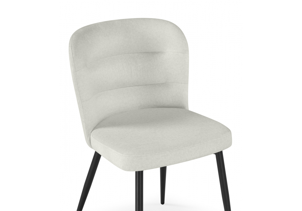 Стул на металлокаркасе Woodville Kilian light beige, black, ножки черные