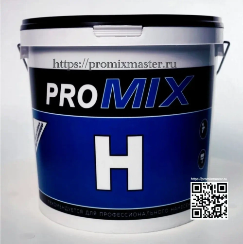 Толстослойная выравнивающая шпатлевка PROMIX H готовая для стен и потолков, 18 кг