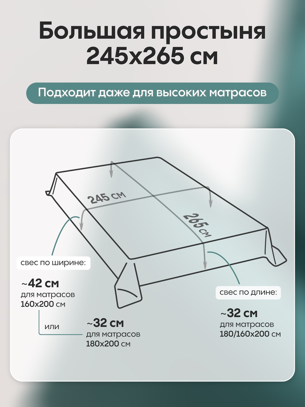 Комплект постельного белья Однотонный Сатин Элитный «Глубокий изумруд»