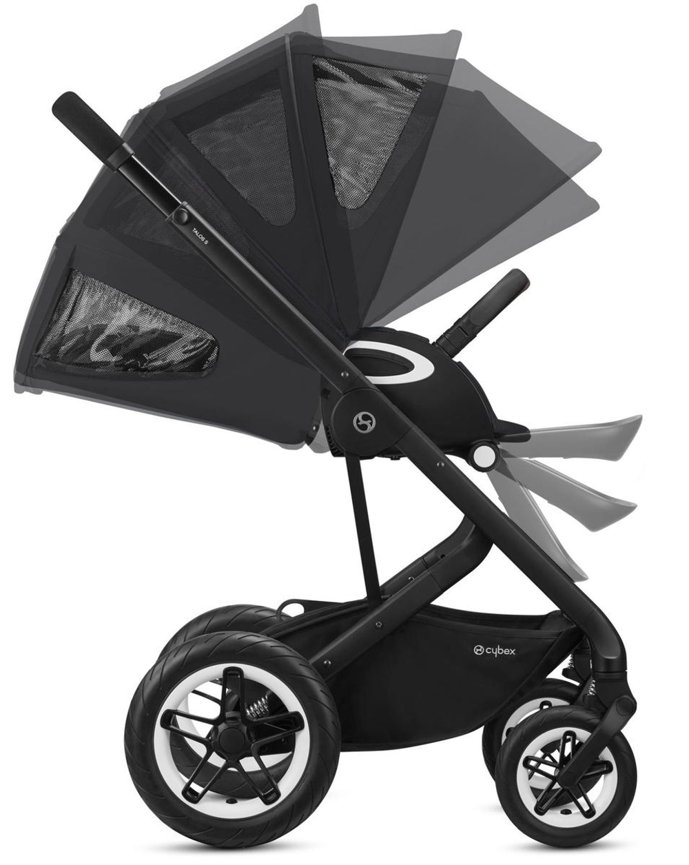 Коляска Cybex Talos S Lux BLK complete 2 в 1 Moon Black с дождевиками