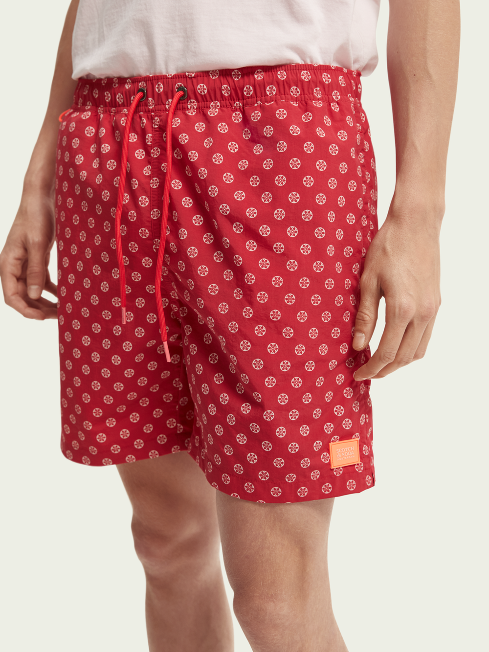 Плавательные шорты Scotch&Soda Mid length - recycled nylon mini-printed swimshort 166839/0220