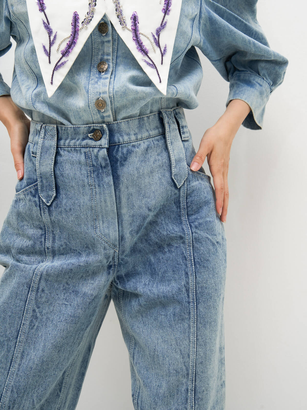 Брюки джинсовые RETRO варенка, синий