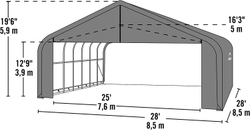 Ангар тентовый ShelterLogic 8.6x8.5х6 м