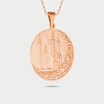 Универсальная мусульманская подвеска из розового золота 585 пробы без вставки (арт. 957)