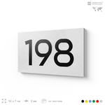 Номер на дверь 198, табличка на дверь для офиса, квартиры, кабинета, аудитории, склада, белая 120х70 мм, Айдентика Технолоджи