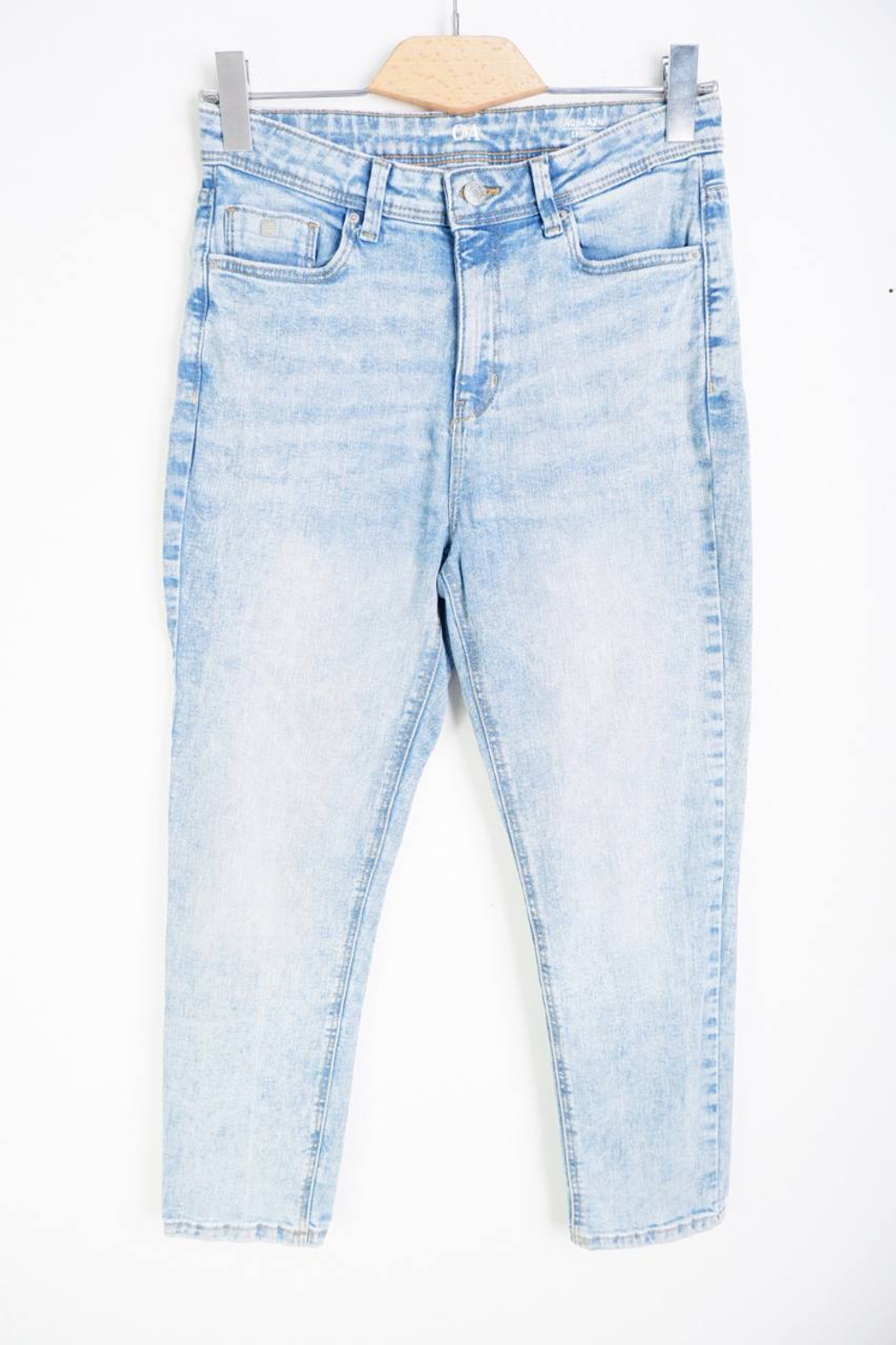 Джинсы C&A лаконичные, маркировка 40, визуально на 46 размер