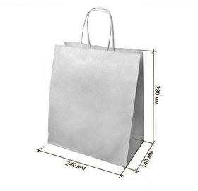 Крафт пакет БЕЛЫЙ 24+14/28 1 шт