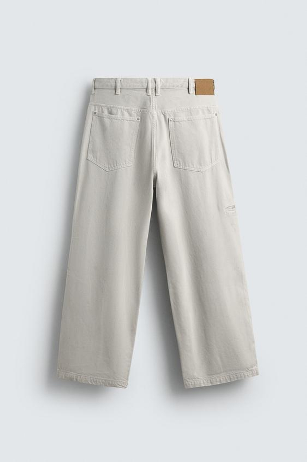 ZARA ДЖИНСЫ BAGGY FIT, ЭКРЮ