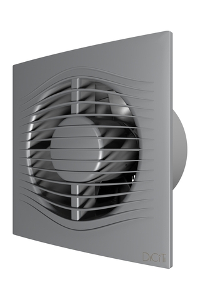 Вентилятор накладной SLIM D125 обр.клапан Gray metal DICITI
