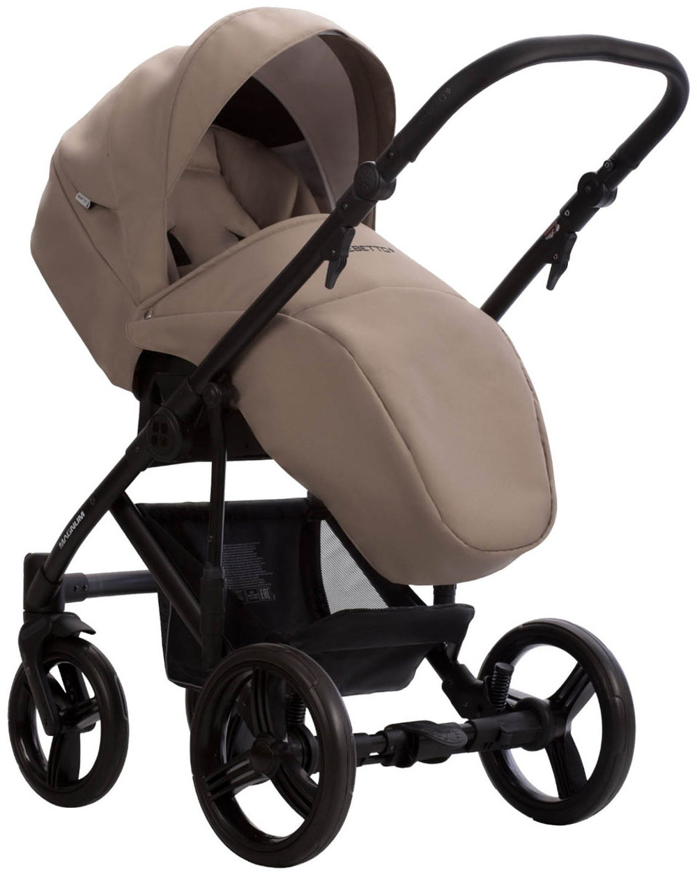 Детская коляска Bebetto Magnum Light 3 в 1 с автокреслом Avionaut Cosmo 01 бежевый