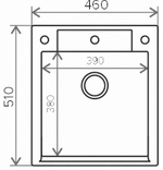 Мойка POLYGRAN ARGO-460 белый хлопок № 36