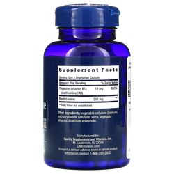 Life Extension Mega Benfotiamine 250 mg 120 veg capsules, Витамин B1