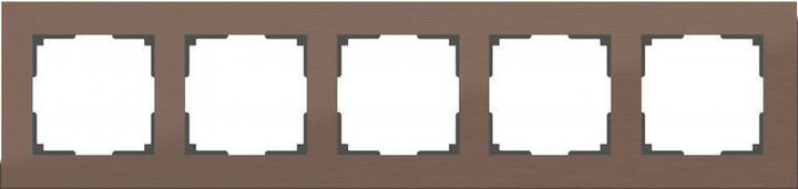 Рамка Werkel Aluminium на 5 постов алюминий коричневый WL11-Frame-05 4690389073724