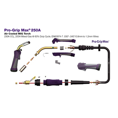 Горелка для полуавтомата PARWELD PRO-GRIP MAX 250A 3 м