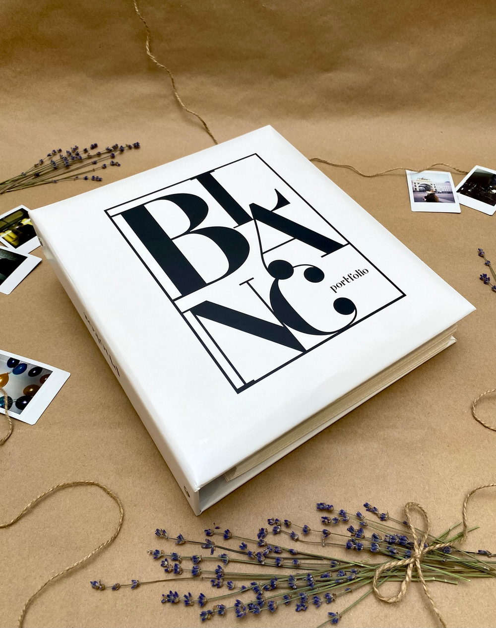 Фотоальбом на 50 магнитных листов 23х28 см, кольца portfolio белый