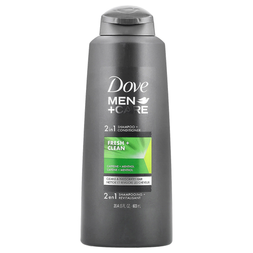 Dove, Men + Care, шампунь и кондиционер 2 в 1, Fresh & Clean, 603 мл (20,4 жидк. унц.)