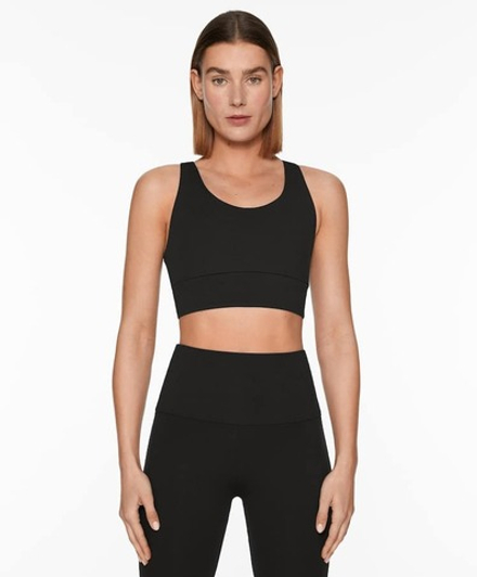 Oysho Спортивный бюстгальтер comfortlux, черный