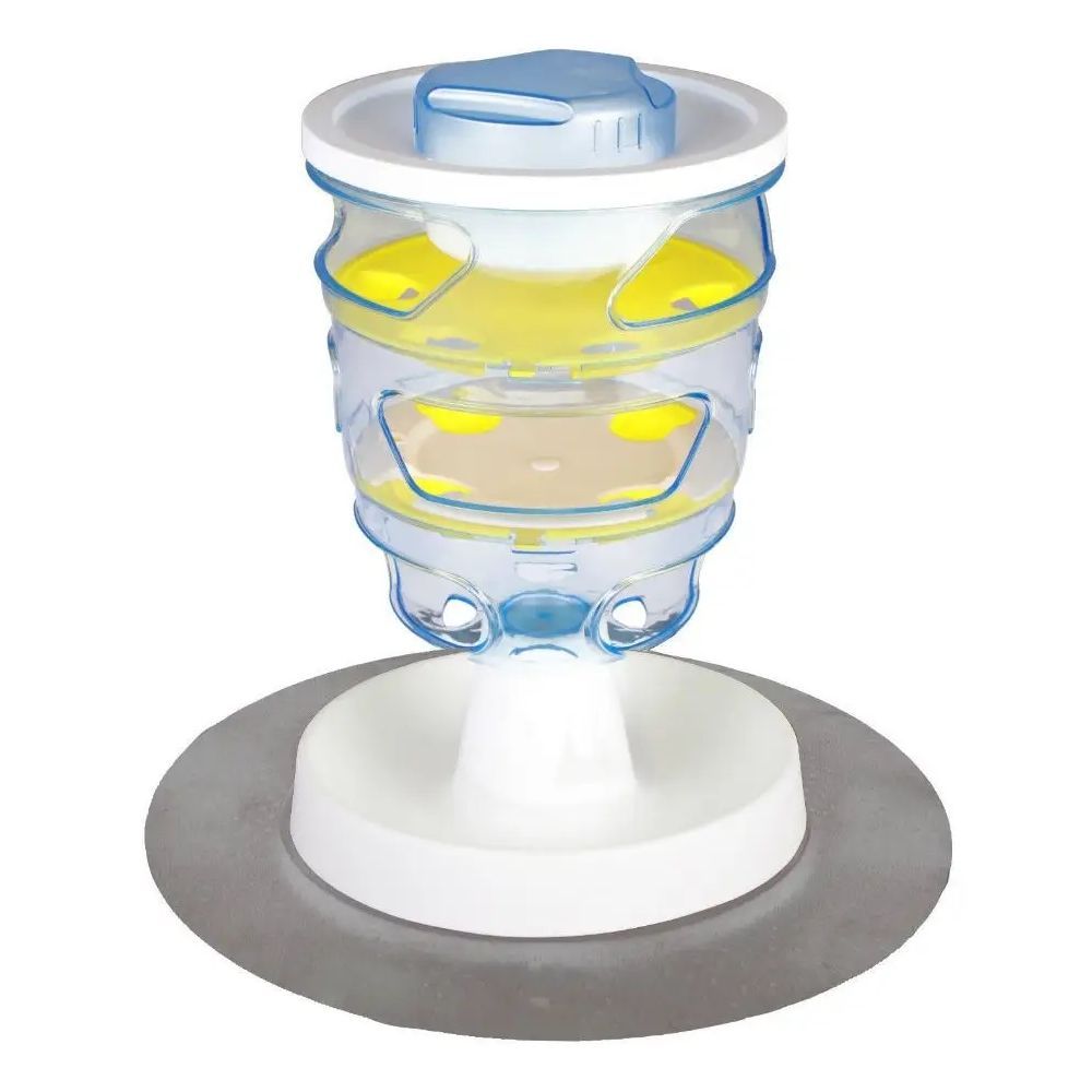 Игрушка-кормушка для кошек «Чистый котик». Цвет: серый/желтый CTOY-01