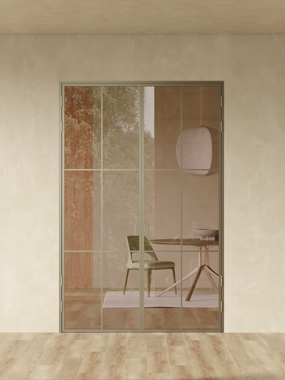 Распашная алюминиевая перегородка Minoli 3