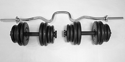 Комплект 2 гантели и гриф z-образный общий вес 70 кг арт1