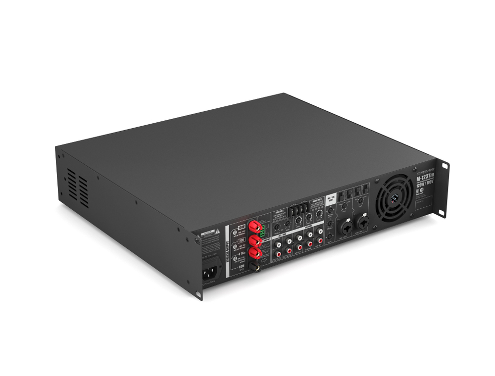 CVGAUDIO M-123Tm профессиональный микшер-усилитель, 120W/100V