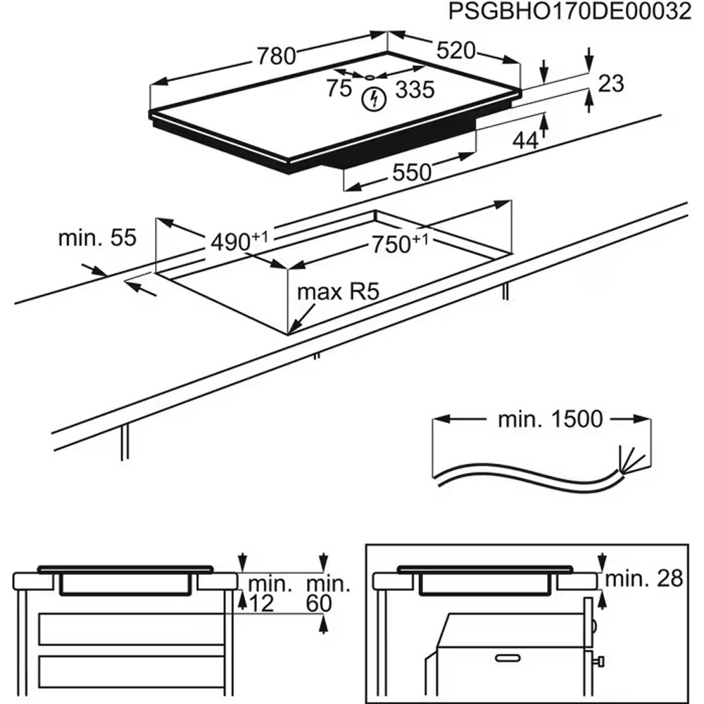 Электрическая варочная панель Electrolux EIV83443BW