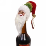 Украшение на бутылку «Дед Мороз» 15 см, нарядный колпачок